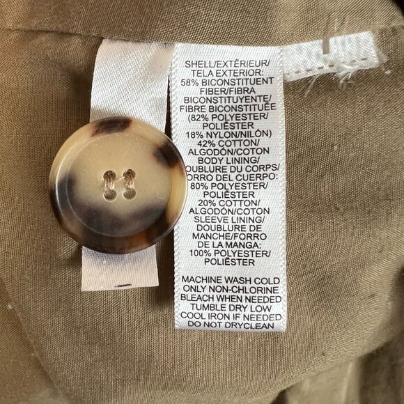 Loft Double Breasted Jacket Utility Jacket Tan Size Medium - Picture 6 of 6